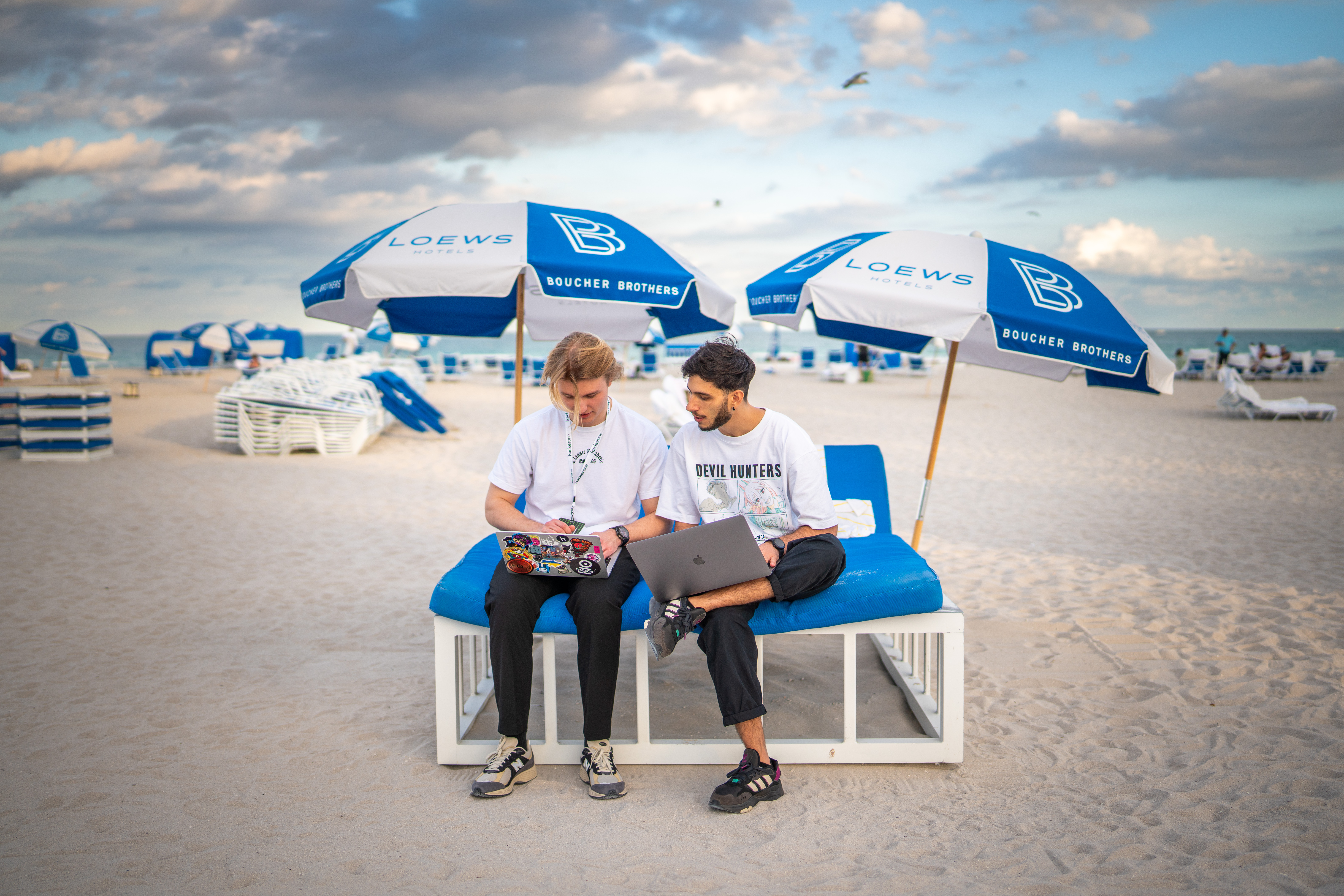 Hackers on Miami beach