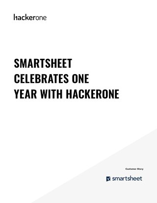 Smartsheet Celebrates One Year With Hackerone