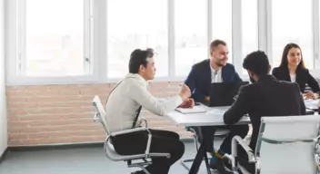 Security Advisory Services board in a conference room